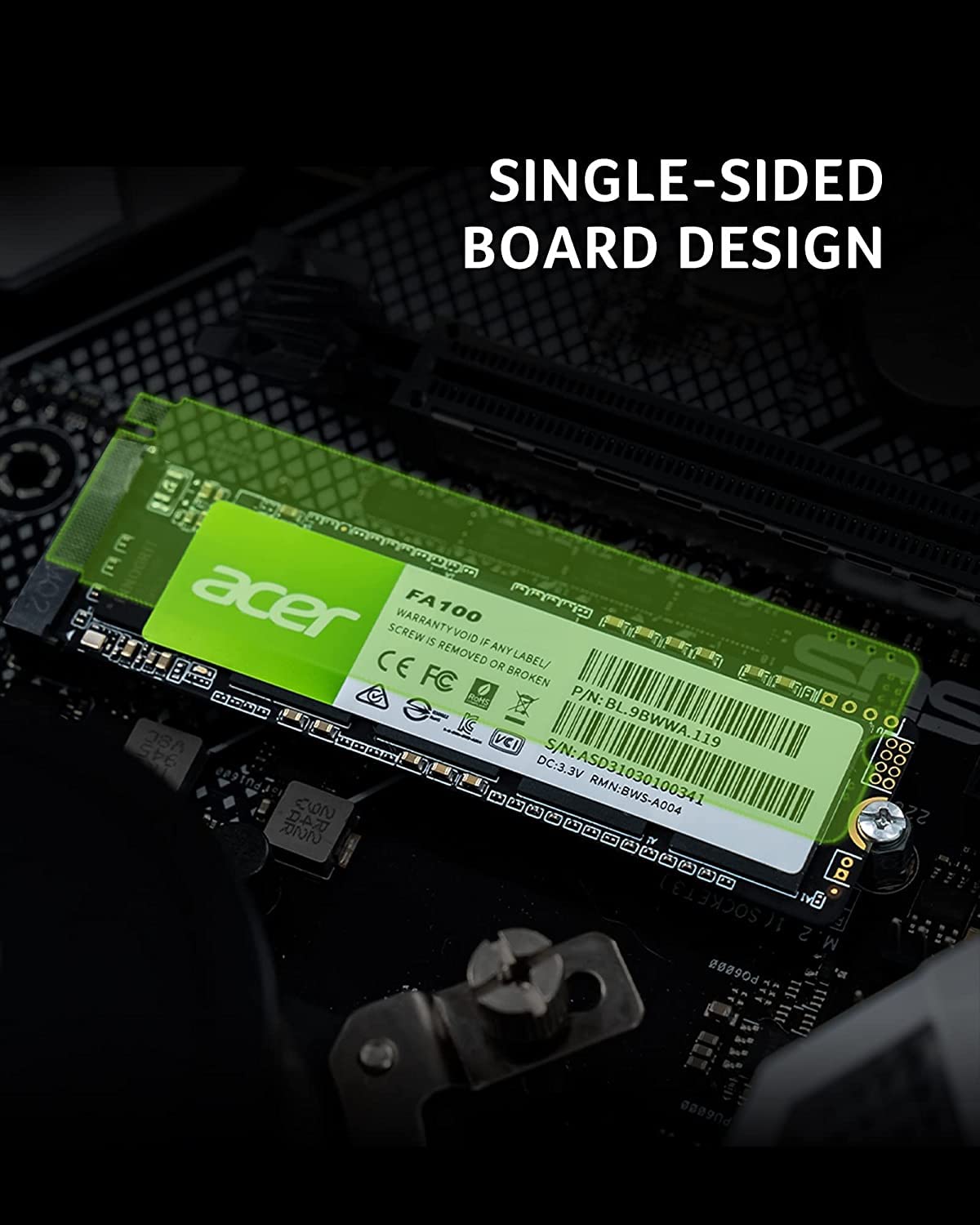 Amazon | エイサー Acer FA100-2TB PCIe Gen3x4 NVMe1.4 M.2 2280 最大